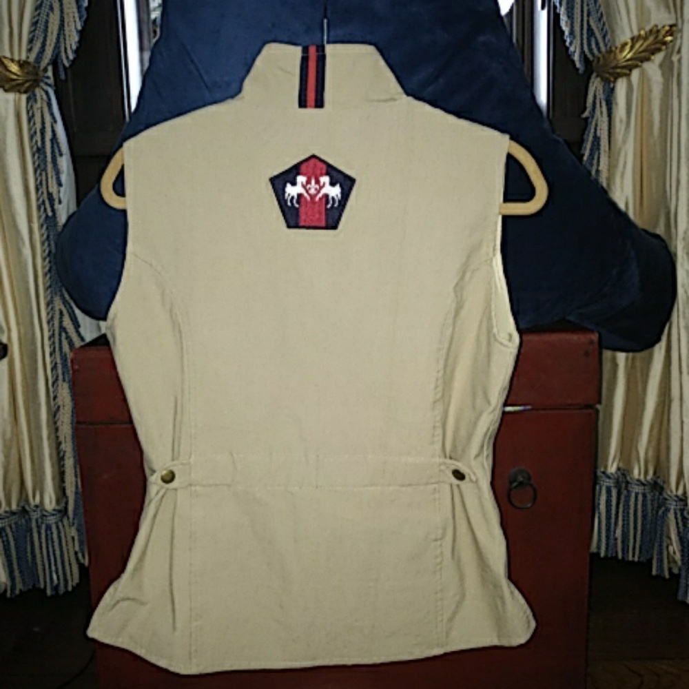 Equine Couture Ladies Safari Zip Cotton Vest Med